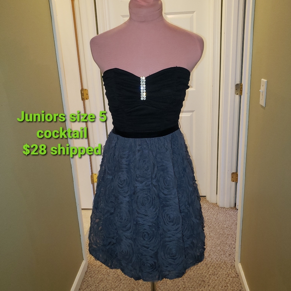 Black and gray cocktail dress
